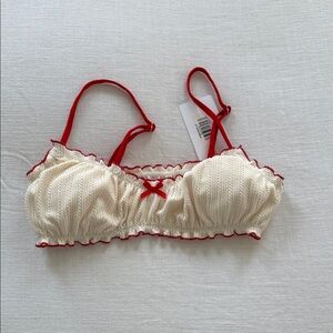 Dippin' Daisy's Cream and Red Bikini Top